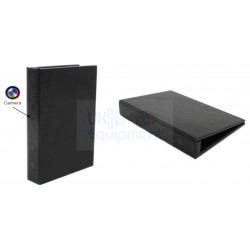 Paper work storage folder style binder book complete with hidden covert camera